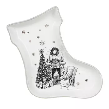 MILLIMI Чудесная ночь Блюдо в форме сапожка 25,5х19,5х3,5см, керамика