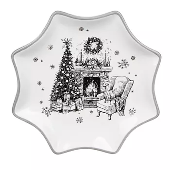 MILLIMI Чудесная ночь Блюдо в форме звезды 25,5х2см, керамика