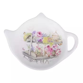 MILLIMI Цветник Подставка для чайных пакетиков 12х8,4х1,5см, керамика