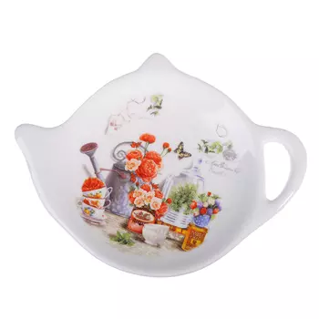 MILLIMI Дачница Подставка для чайных пакетиков 12х8,4х1,5см, керамика