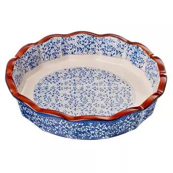 MILLIMI Форма для запекания и сервировки круглая, керамика, 22х22х4,5см, 2 цвета