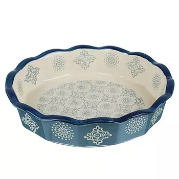 MILLIMI Форма для запекания и сервировки круглая, керамика, 22х4,5см, 850мл, серый