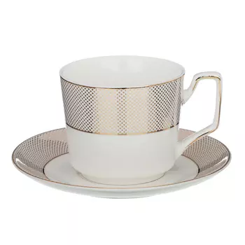 MILLIMI Голд Набор чайный 2 пр., 260мл, 15см, костяной фарфор