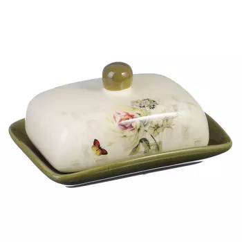 MILLIMI Гортензия Масленка 17x12,5x8,3см, керамика