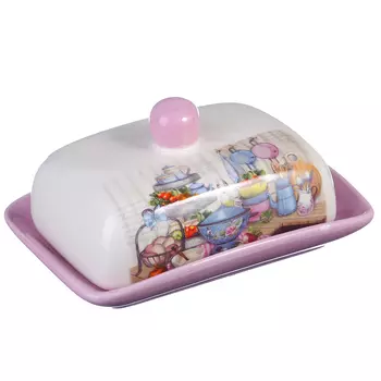 MILLIMI Хозяюшка Масленка 17x12,5x8,3см, керамика