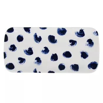 MILLIMI Индиго Блюдо прямоугольное, 22х10х1,5см, керамика