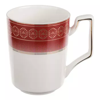 MILLIMI Элеганза Кружка 400мл, костяной фарфор, красный