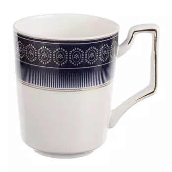 MILLIMI Элеганза Кружка 400мл, костяной фарфор, синий