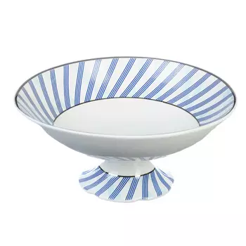 MILLIMI Лазурит Ваза для фруктов 17.5х8см, костяной фарфор