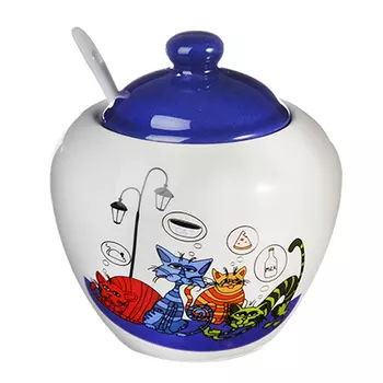 MILLIMI Лучшие друзья Сахарница 380мл, 10,6x10,6x11,6см, керамика