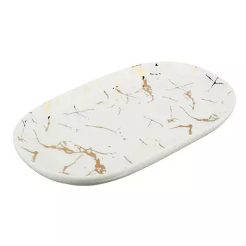 MILLIMI Марбл Блюдо овальное, 25х16х2,5см, костяной фарфор