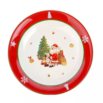 MILLIMI Новый год Блюдо круглое, 33х6см, керамика