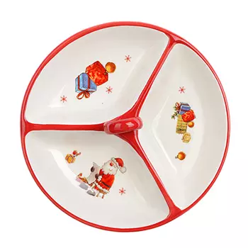 MILLIMI Новый год Менажница 22х8см, керамика