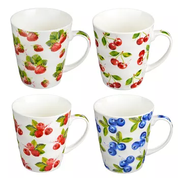 MILLIMI По ягоды Кружка 325мл, керамика, 4 дизайна