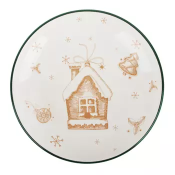 MILLIMI Пряничный домик Блюдо круглое 22х3см, керамика