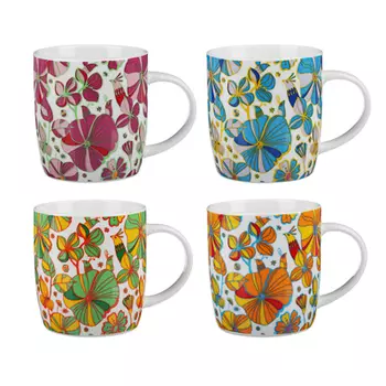 MILLIMI Вальс цветов Кружка 340мл, керамика, 4 дизайна