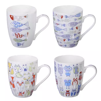 MILLIMI Зоопарк Кружка 340мл, керамика, 4 дизайна