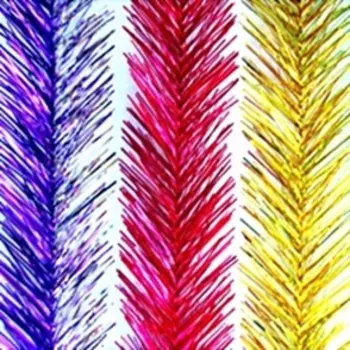 Мишура № 12, двойная (елочка), 200х11 см, 5 цветов