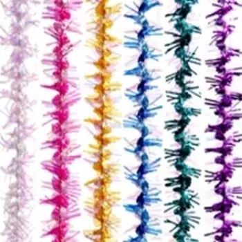 Мишура № 21, неоновая, 200х5 см, 5 цветов