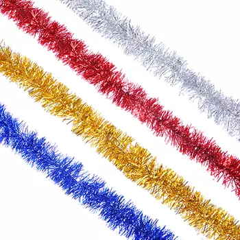 Мишура СНОУ БУМ 200х5 см, ПВХ, 4 цвета (золотой, серебряный, красный, синий), арт 26-13