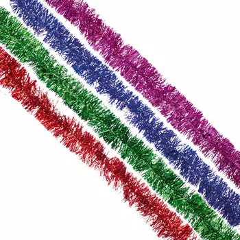 Мишура СНОУ БУМ из фольги, 200x6см, 4 цвета: красный, зеленый, фуксия, синий, SYCOT-053