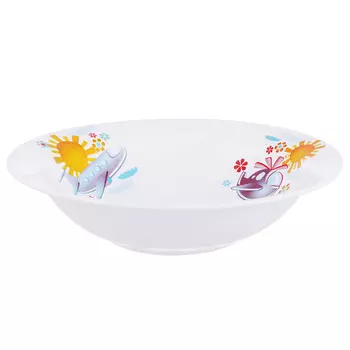 Миска глубокая детская d.20 см, фаянс, "Паровозик/Вертолетик/Кроха"