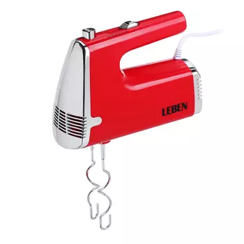Миксер электрический LEBEN 200 Вт, 5 скоростей, бордо 269-061