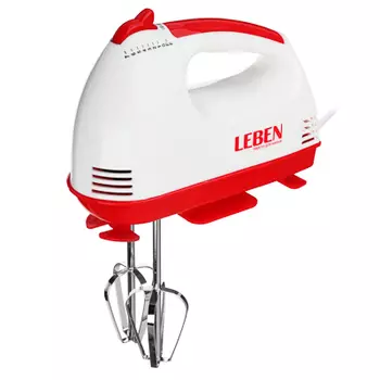 Миксер кухонный LEBEN 100Вт, 7 скоростей, 4 насадки с коробочкой 269-012