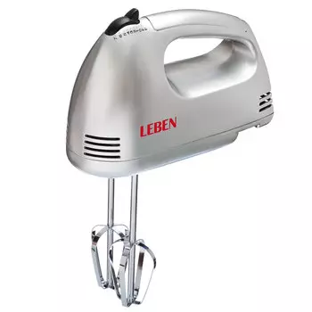 Миксер ручной LEBEN, 100Вт, 7-скоростей, 4 насадки, нерж.сталь 749-001