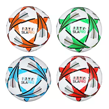 Мяч футбольный, 2 сл, размер 5, 22 см, PVC, 3 цвета, арт. МК20001-3