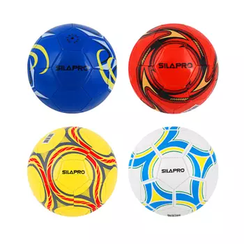 Мяч футбольный, 2 сл, размер 5, 22 см, ПВХ, 4 цвета арт. 001