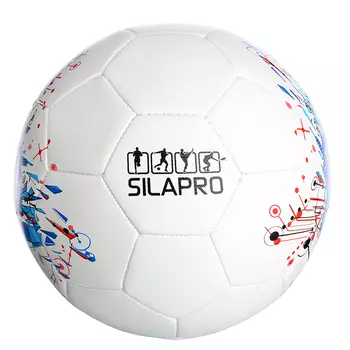 Мяч футбольный, 4 сл, размер 5, 22 см, PU, сшитый, дизайн 3, SILAPRO