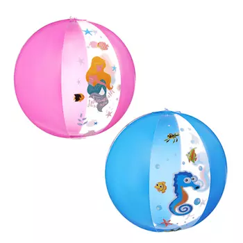 Мяч пляжный надувной Морской мир, 38см, ПВХ, 0.18мм, 2 дизайна SILAPRO