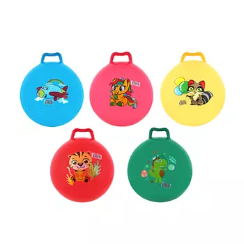 Мяч-попрыгун с ручкой, ПВХ, 45см, 5 дизайнов