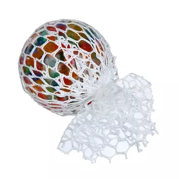 Мялка с шариками, резина, 6х6х6см, 6 цветов