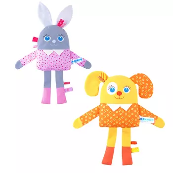 МЯКИШИ Игрушка для объятий, ткань, хрустящие элементы, холоф., 34х25х4см, 2 дизайна, 250/1