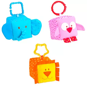 МЯКИШИ Игрушка Зоо Мякиши, ткань, пластмасса, 9х9х9см, 3 дизайна, 257/259/260