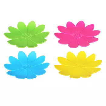 Мыльница гибкая, ПВХ, 11,5x2см, "Цветок"