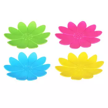 Мыльница гибкая, ПВХ, 11,5x2см, "Цветок"