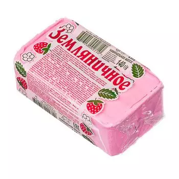 Мыло твердое Весна земляничное, флоу-пак 140гр, арт.1106