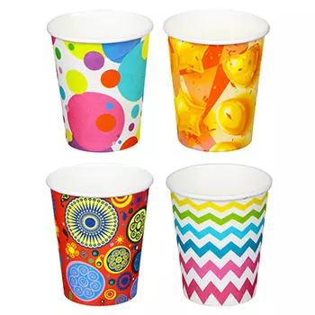 Набор бумажных стаканов 6шт, 200мл, арт 01