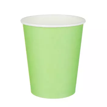 Набор бумажных стаканов 6шт, 250 мл, цвет- салатовый
