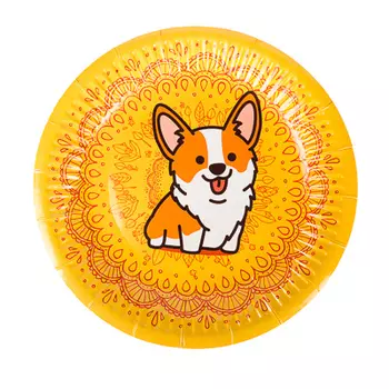 Набор бумажных тарелок 18 см 6шт, Арт 10-06