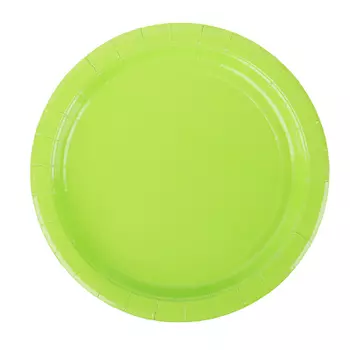 Набор бумажных тарелок 6шт, 23 см, салатовый