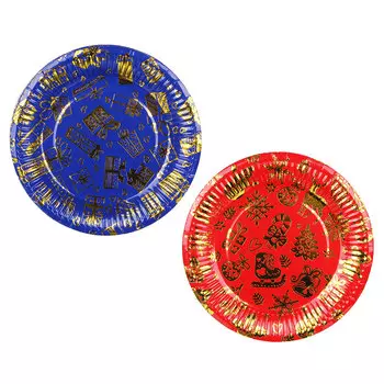 Набор бумажных тарелок СНОУ БУМ 6 шт, d=18 см, арт 1