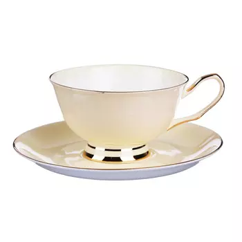 Набор чайный 2 шт., 240мл, подарочная упаковка, костяной фарфор, MILLIMI "Сливочный крем"