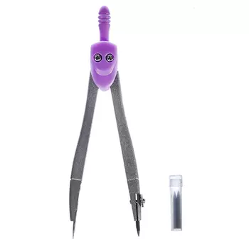 Набор чертежный из 2 предметов (циркуль металлический 11см, пенал с грифелями)