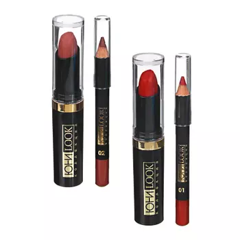 Набор для губ ЮниLook: губная помада 3,8 г + карандаш для губ 1 г, 2 тона