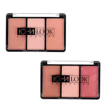 Набор для контуринга 3 в 1 ЮниLook, 11гр, 2 тона, НК-21