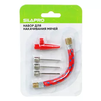 Набор для накачивания мячей (3 иглы, шланг, колпачок), SILAPRO